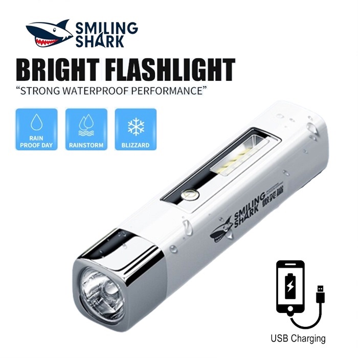 Buy Portable Mini High Light Flashlight Smiling Shark Power Ultra